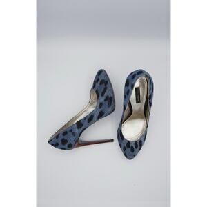 37.5 Dolce & Gabbana Blue Denim Animal Print Pumps